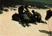 Frederic Remington Hungry Moon France oil painting artist